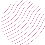 a vector graphic of a minimal circle constructed of horizontal parallel lines