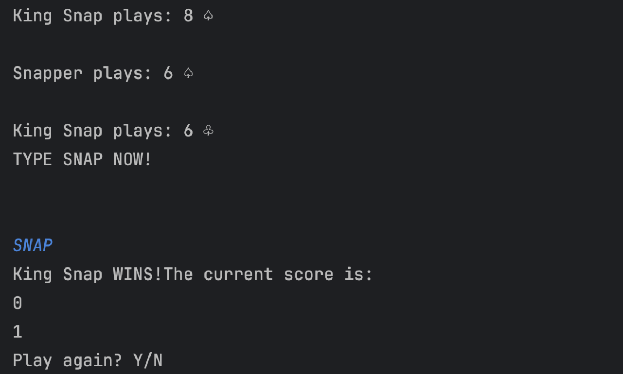 a screenshot from the snap java game